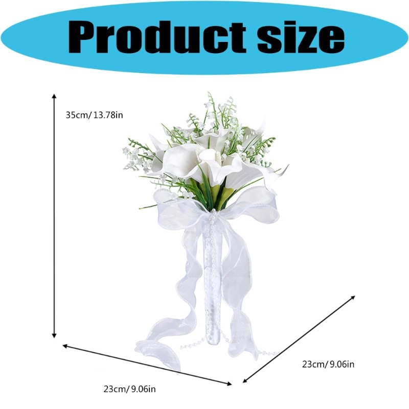 Gorgeous Silk Flower Handheld Bouquet Artificial Callalily Wedding Decoration