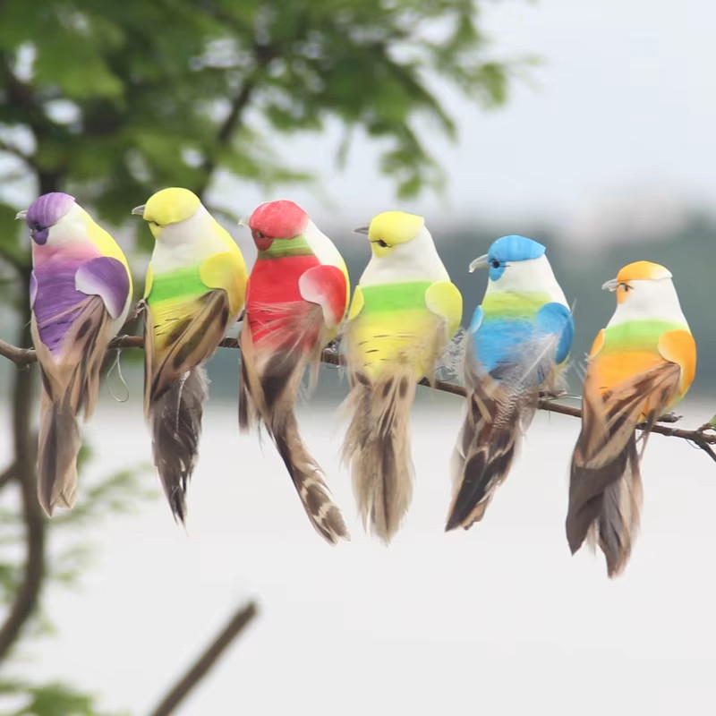 12pcs Artificial Birds Clip On Christmas Wedding Fake Animal Ornament Decor NEW