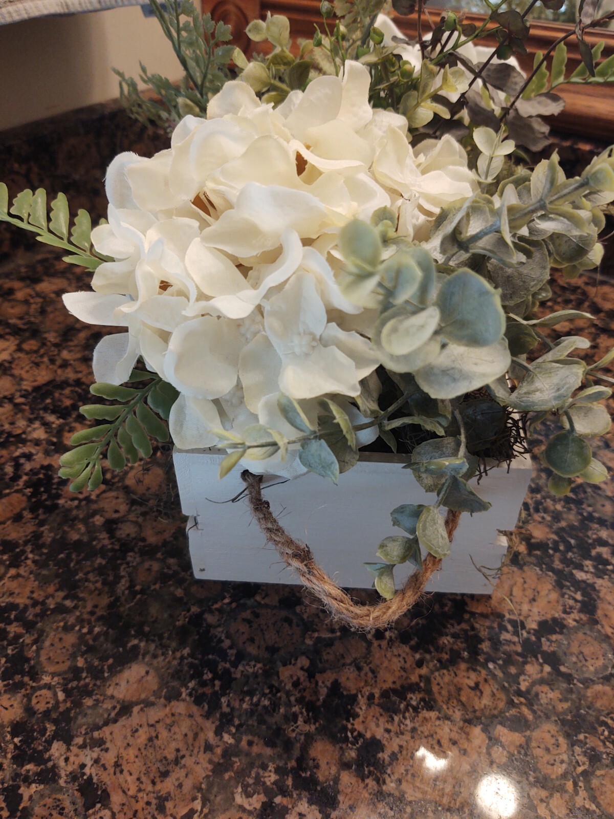 Floral Arrangement, Housewarming Gift, Flower Arrangement Wooden Box, Home Decor