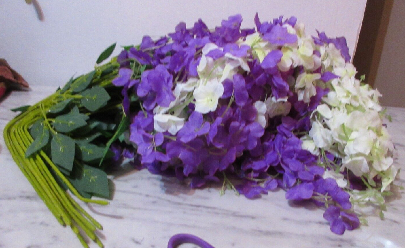 Serwalin Wisteria Hanging Flowers 12 Pack Artificial Flowers 3.75 Feet Fake Wis