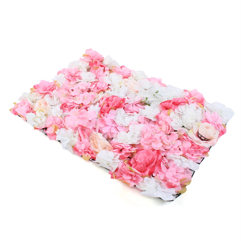 12Pc Rose Flower Wall Panels Artificial Silk Wedding Decor Party Home Floral DIY