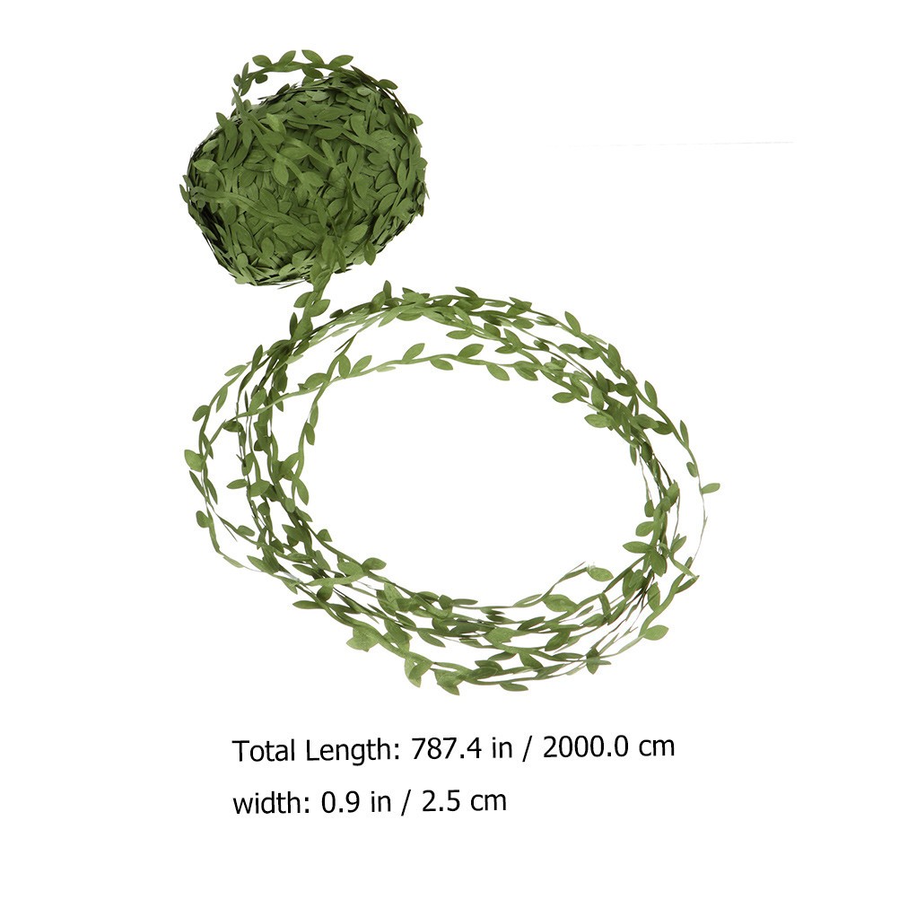 1Pc Green Leaf Rattan Garland Artificial Vine for Wall Shelf and Door Decor