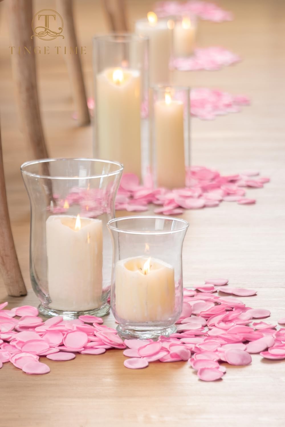 TINGE TIME 200pcs Silk Rose Petals Pink Flower Petals for Wedding, Flower Gir…