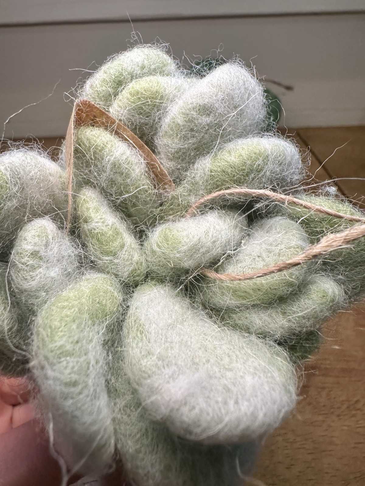 Felted Cactus Ornament Trio – Set of 3 Wool Potted Succulents