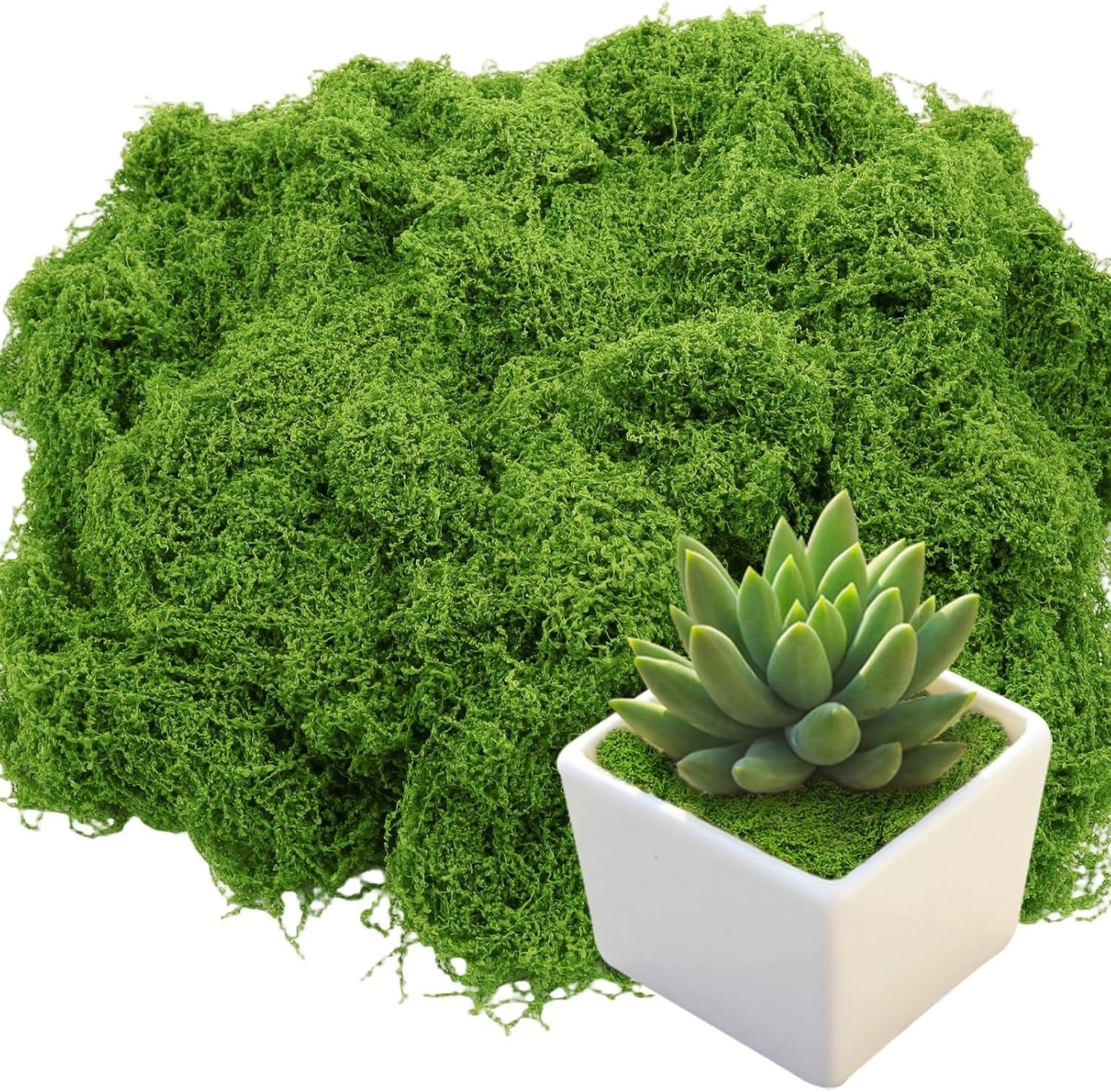 10.6 oz Artificial Moss Fake Green DIY Plant Simulation Grass Centerpiece Decor