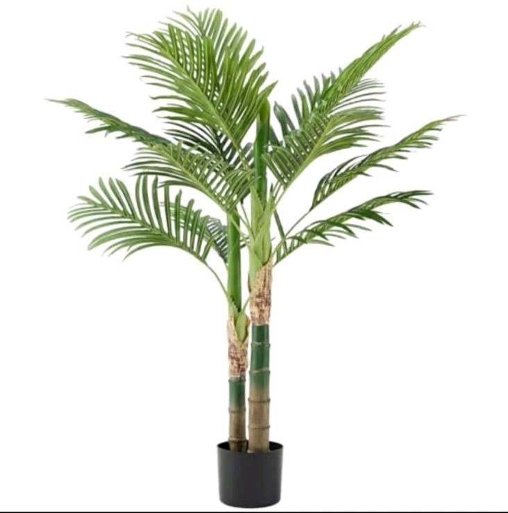 Artificial Palm Trees, Tall Artificial Plants Realistic Indoor Leaves In Pot
