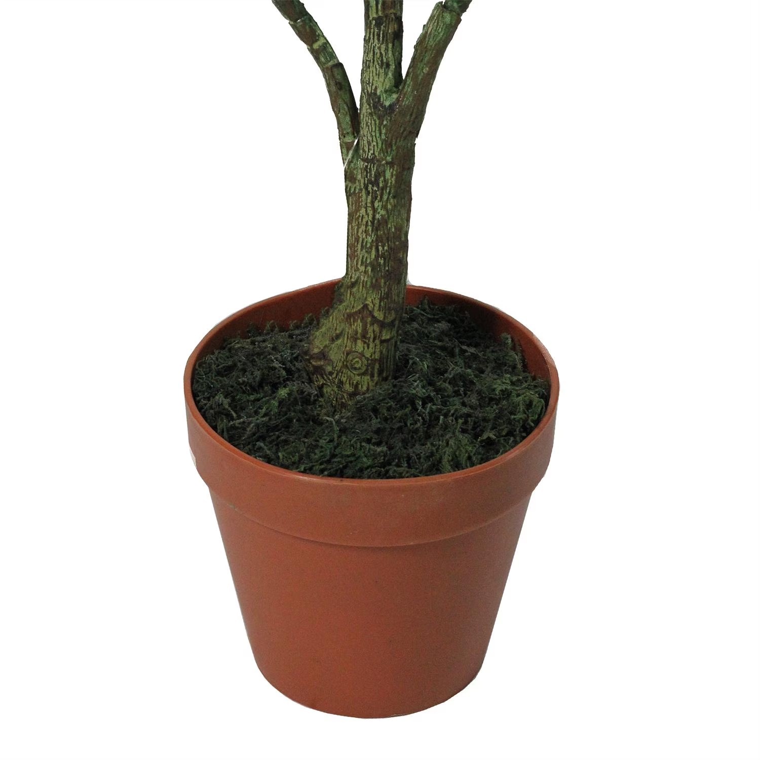 Artificial Rose Tree 43 Inch Potted Pink Green Flowers Indoor Faux Plant