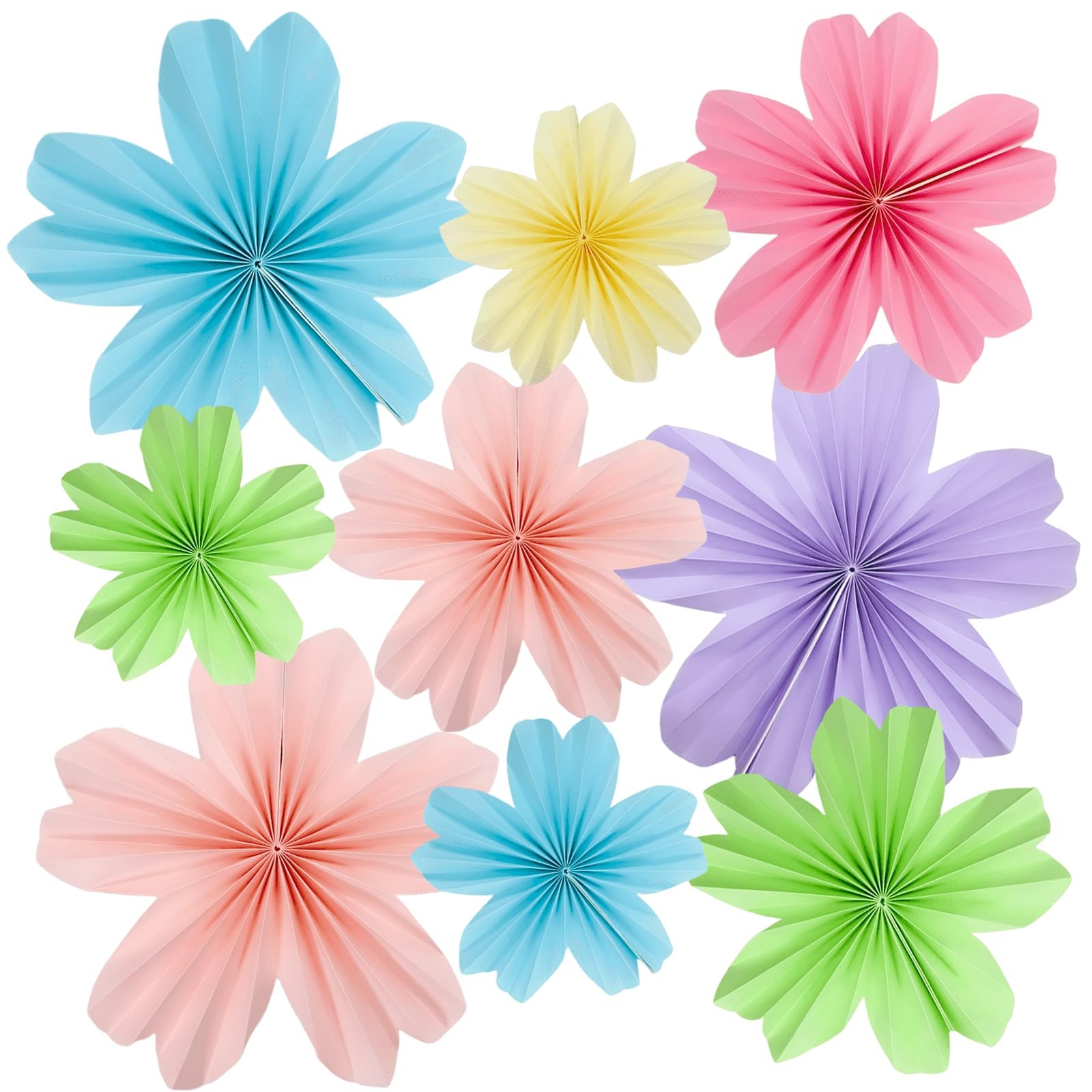 9 PCS Paper Flowers Wall Decorations Giant Floral Classroom Decor 814 Inch