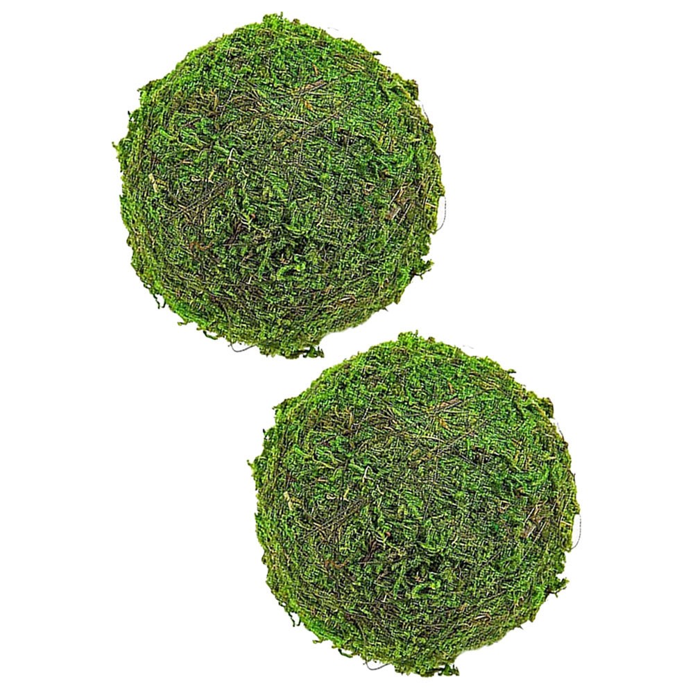 2 Pcs Bowl Filler Craft Moss and Greenery Large Decorative Balls