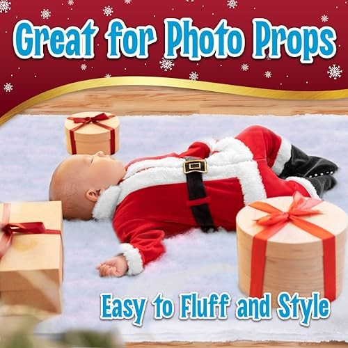 Snow Blanket for Christmas Decorations – 94 x 31 Inch Large Artificial 1 Roll