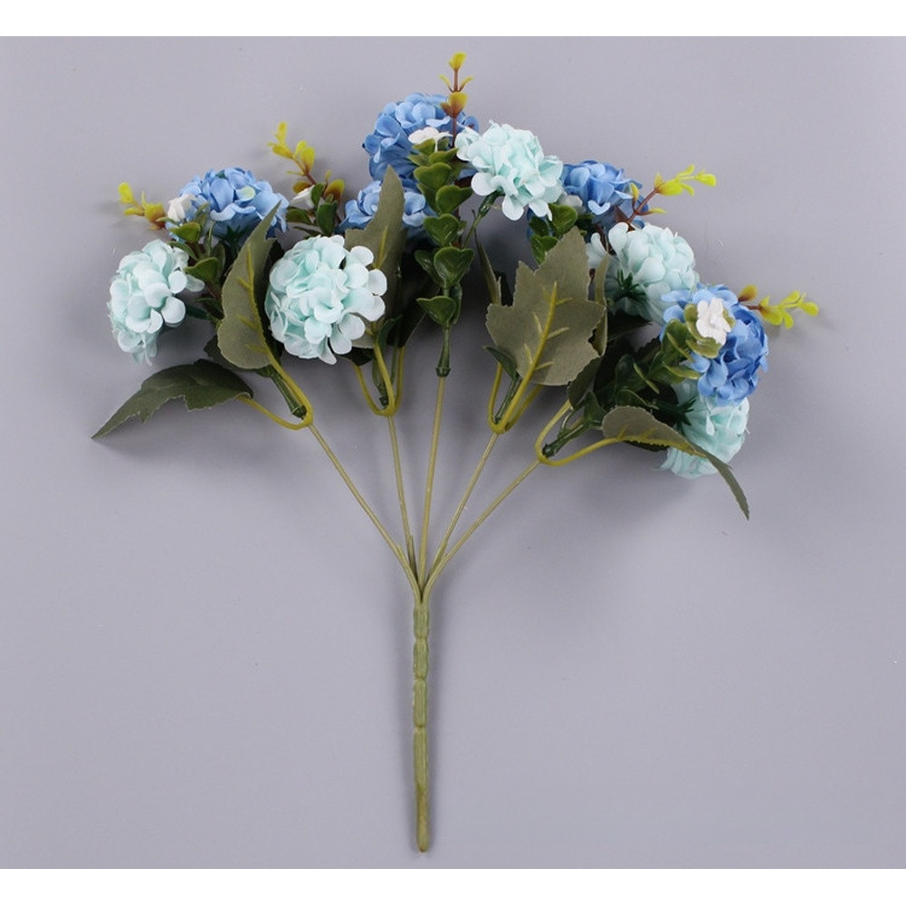 10 Head Artificial Silk Flowers Bouquet for Wedding Home Decor