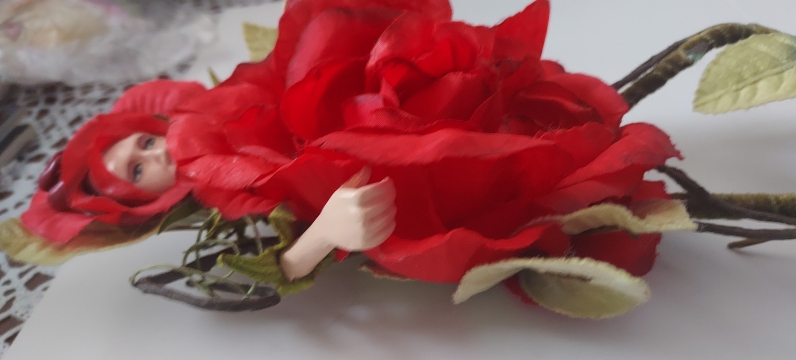 Rose Flower Elf 11″ tall 4″ wide
