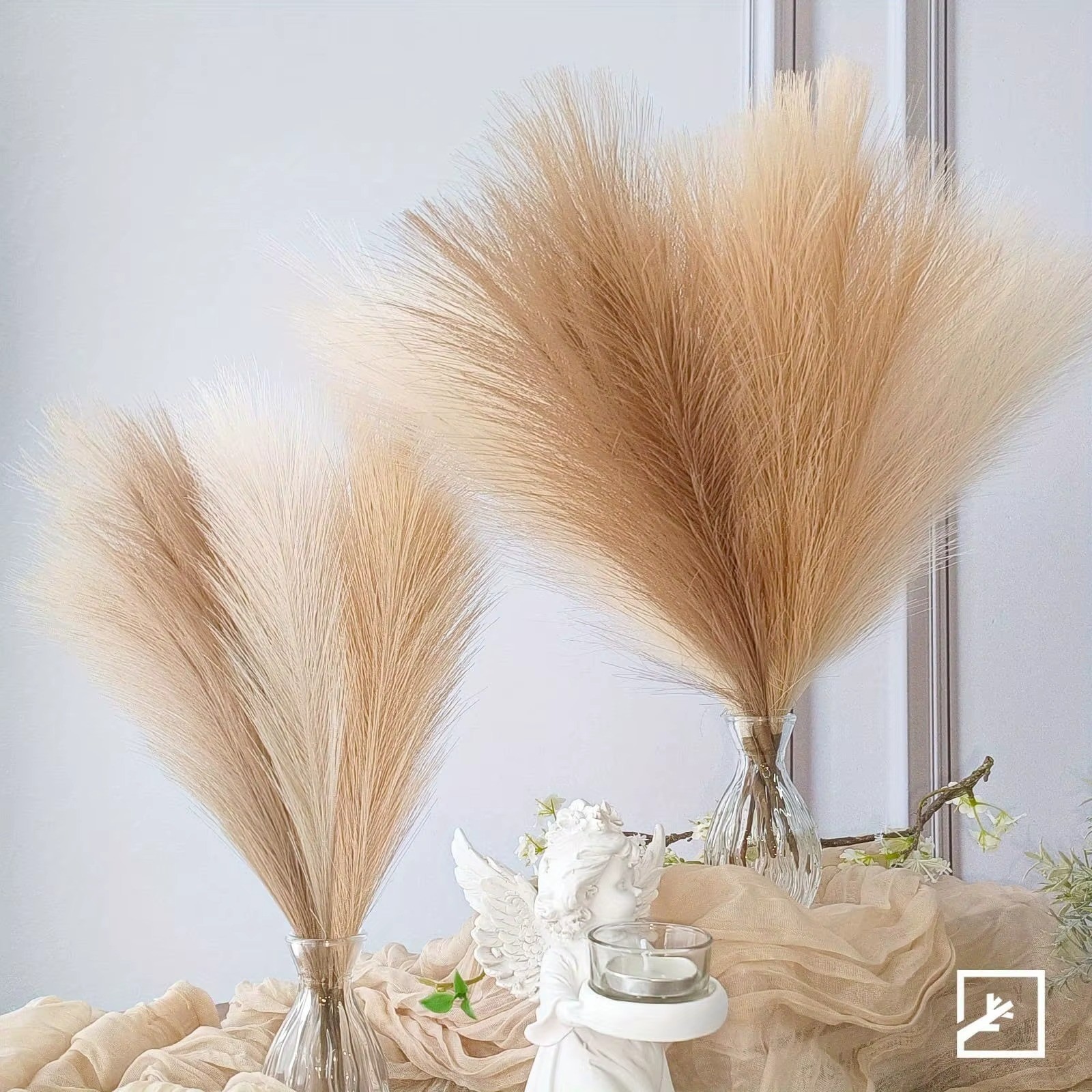 6Pcs Artificial Pampas Grass Reed Flower Bunch & Wedding Home Bouquet Decor*