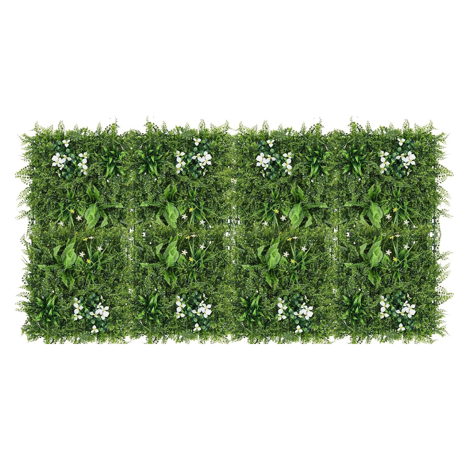 4/8/12X Artificial Greenery Wall Hedge Grass Fence Plant Fake Mat Foliage Panels