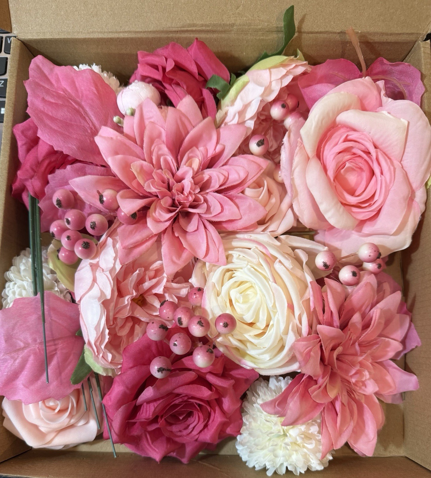 Artificial Hot Pink Silk Flowers for Home Decor DIY – A0208