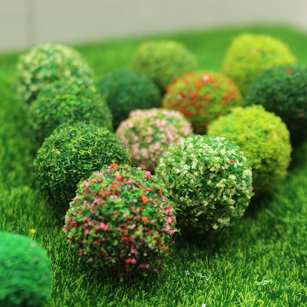 50Pcs Reusable Miniature Plant Ball Multi Color Simulated Flower Cluster Decor