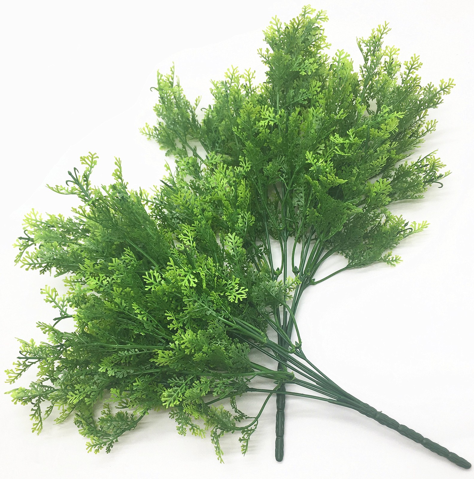 Artificial Shrubs Bushes, Plastic Fern Leaves Simulation Faux Fern Grass-4 Pcs