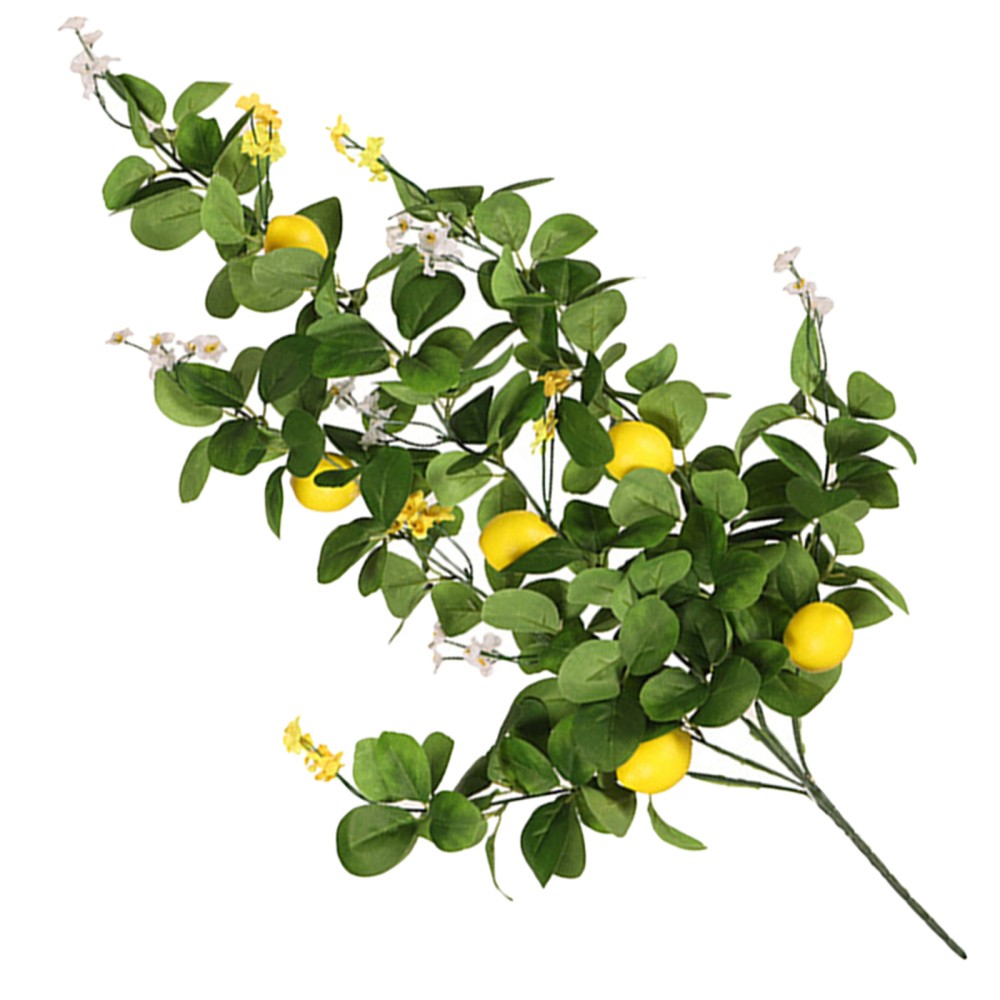 Artificial Branch Yellow Fake Leaves Branch Artificial Floral Hanging