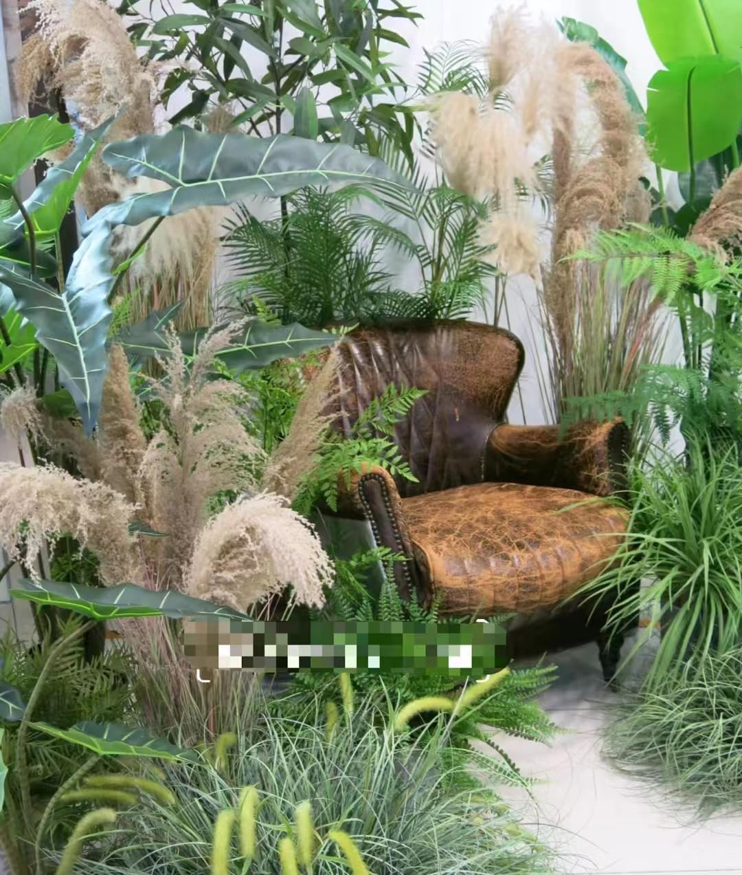 Alonfala 43″ Faux Pampas Grass – 2-Pack Indoor Decor for Home & Office