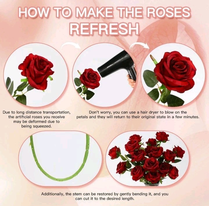 50pcs Fake Burgundy Roses Bulk, Red Roses Artificial Flowers .