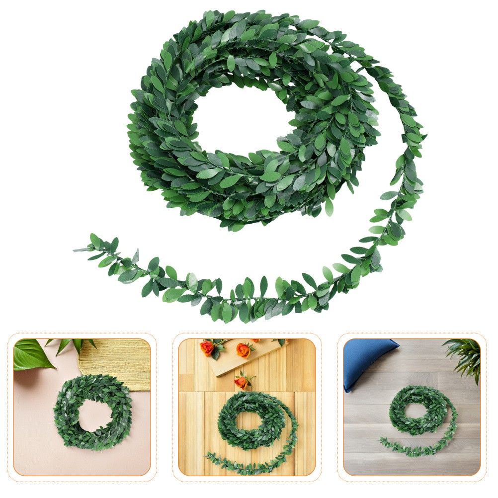5Pcs Artificial Greenery Vines Green Leaf Garland for Wedding Party Home Decor