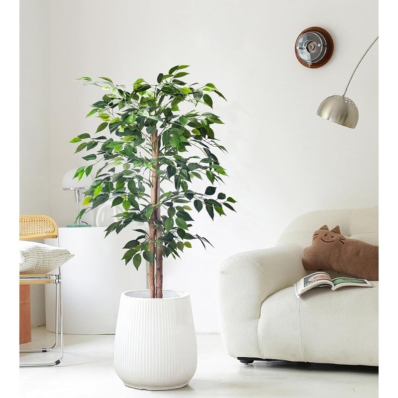 Realistic Artificial Ficus Plant W/ Adjustable Branches Indoor Outdoor Decor New