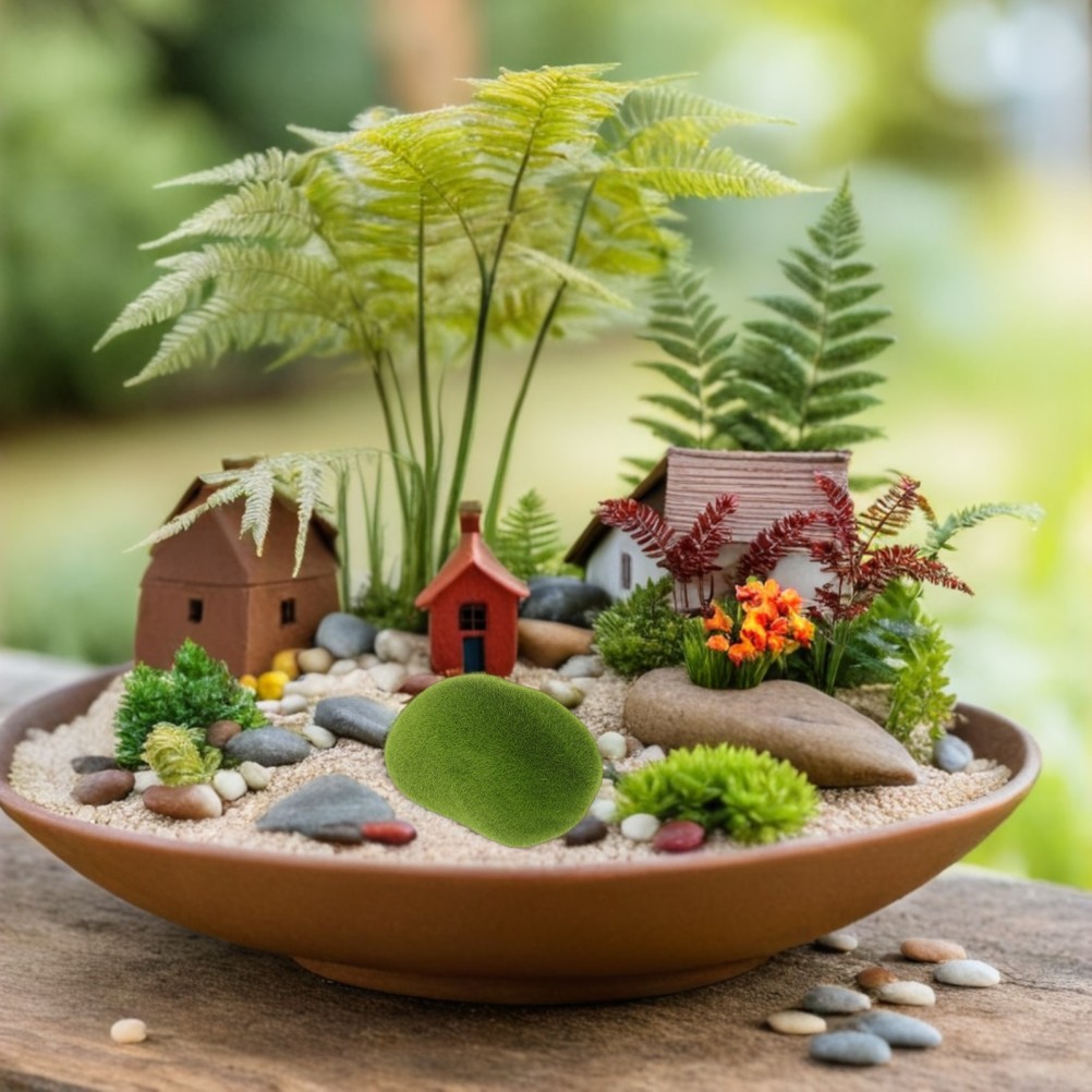 20 Pcs Artificial Moss Stone Rocks Craft Aquarium Landscape
