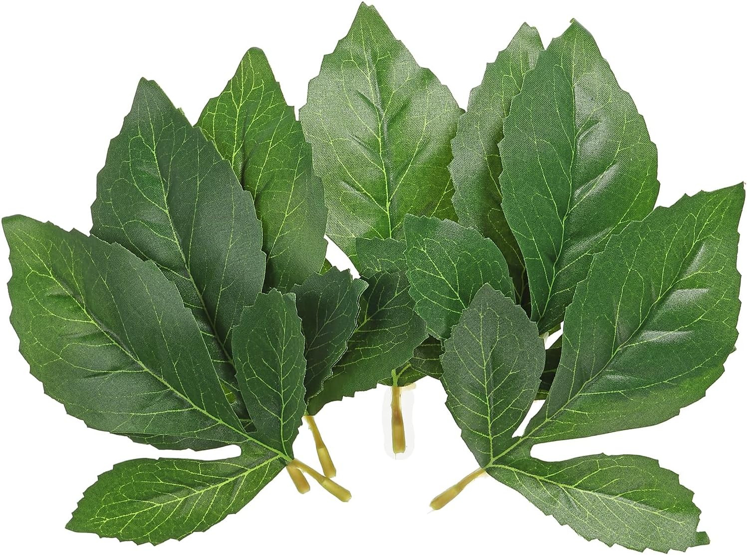 5.51X4.72 Artificial Silk Dahlia Leaf, 40 Pcs Artificial Greenery Fake Leaves