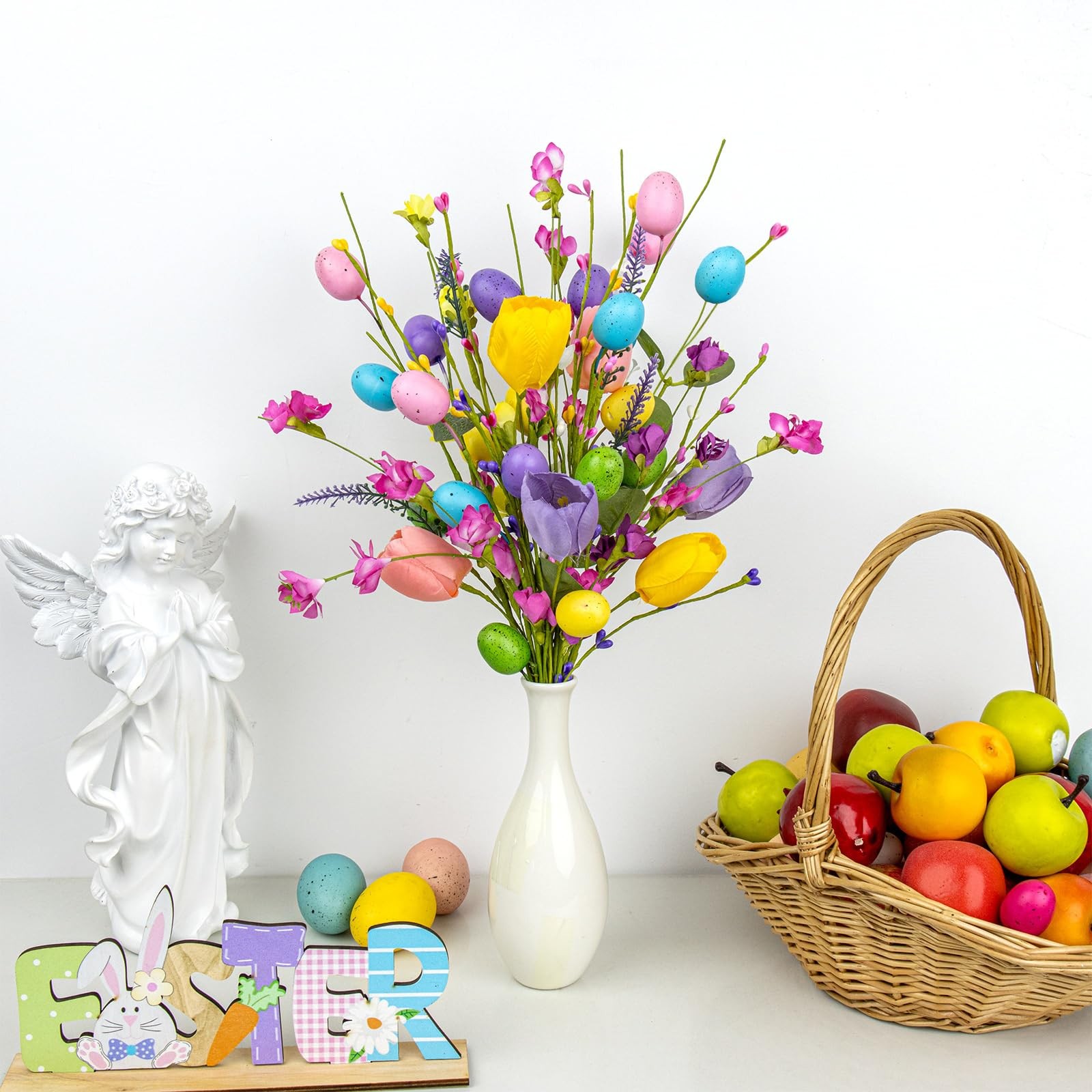 10 PCs Modern Easter Table Centerpiece Decorations 17 inches Rustic Easter Fl…