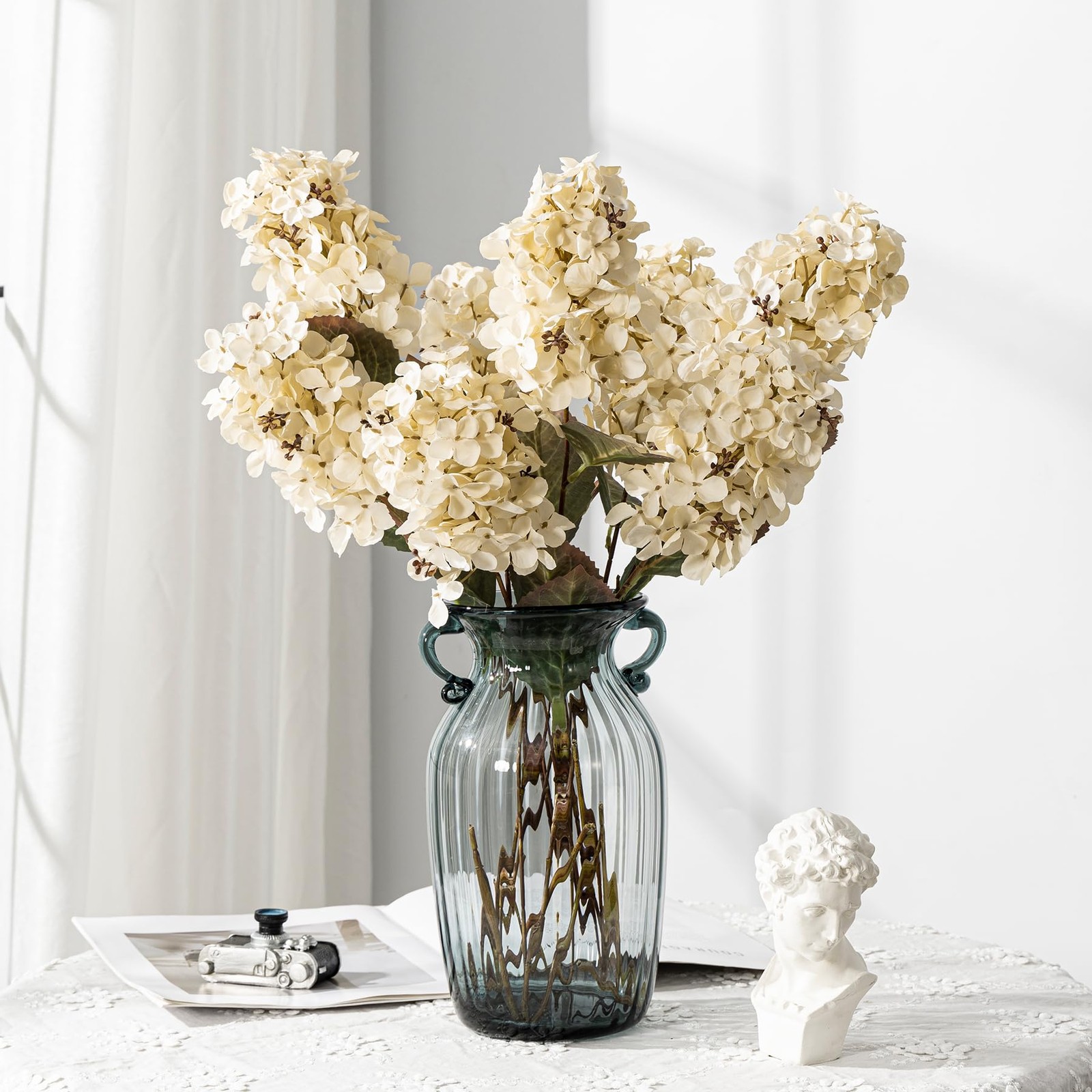 Hydrangea Artificial Flowers,Fall Hydrangeas Artificial Flowers, Fake Fall Dr…