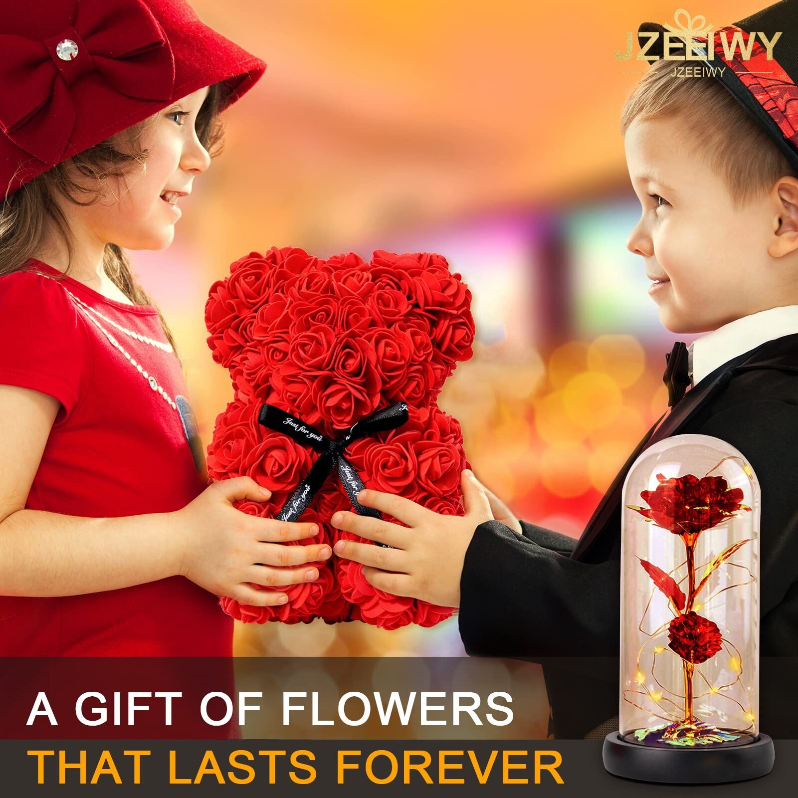 Flower Rose Bear for Mom,Perfect Birthday Romantic Gift for Wife Daughter Gir…