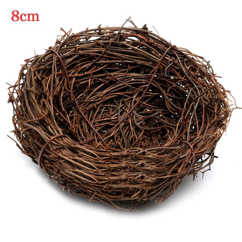Handmade Vine Brown Bird Nest House Home Nature Craft Holiday Decoration