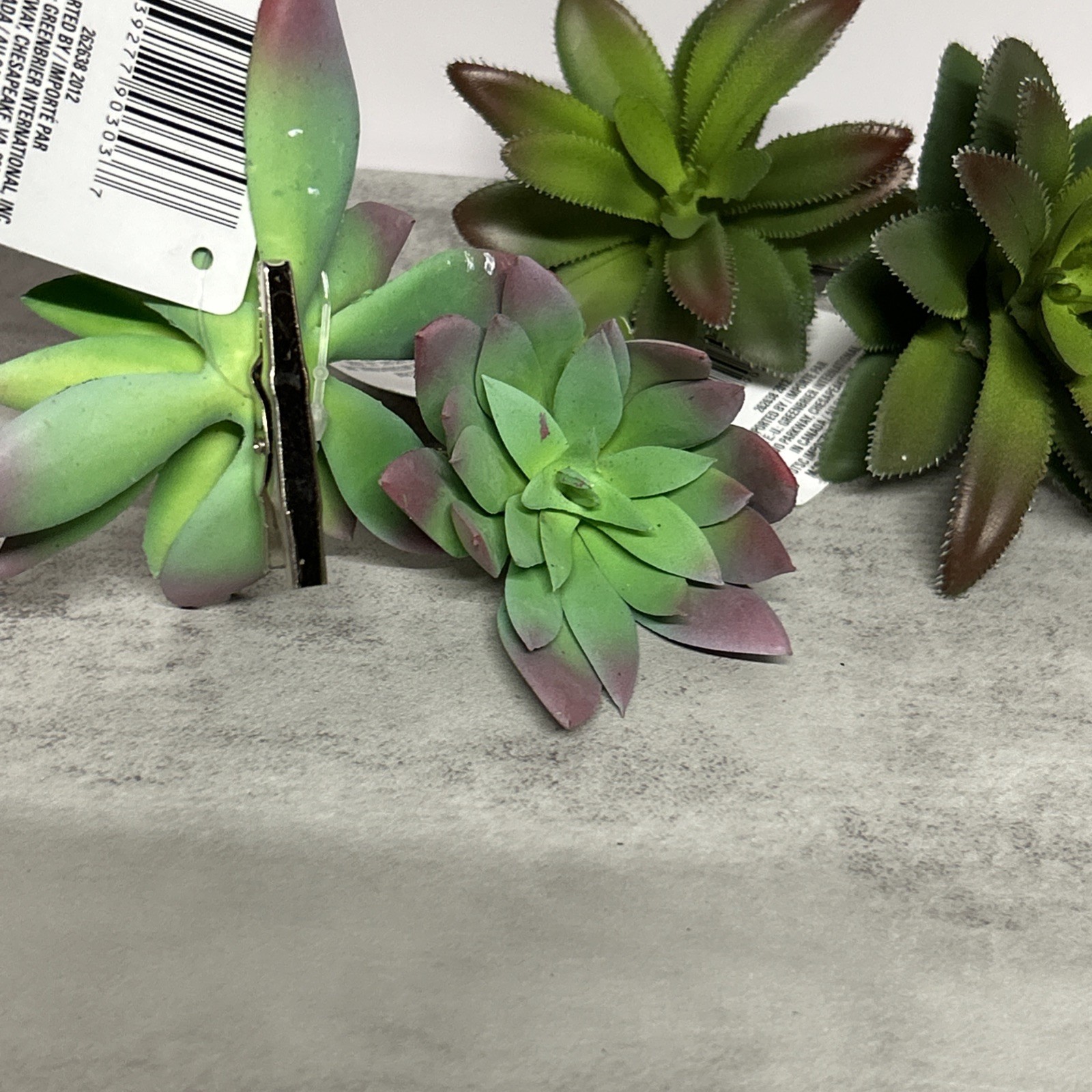 Succulent Picks Artificial Assorted Lot Of 16 Aloe Fern Flowers Blue Purple