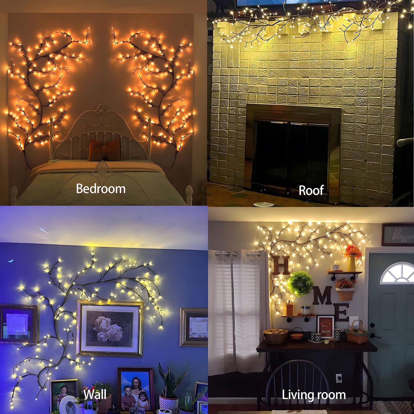 160 LED Plug In Vines Lights Room Decor with Remote, 8 Modes and Timer, Indoo…