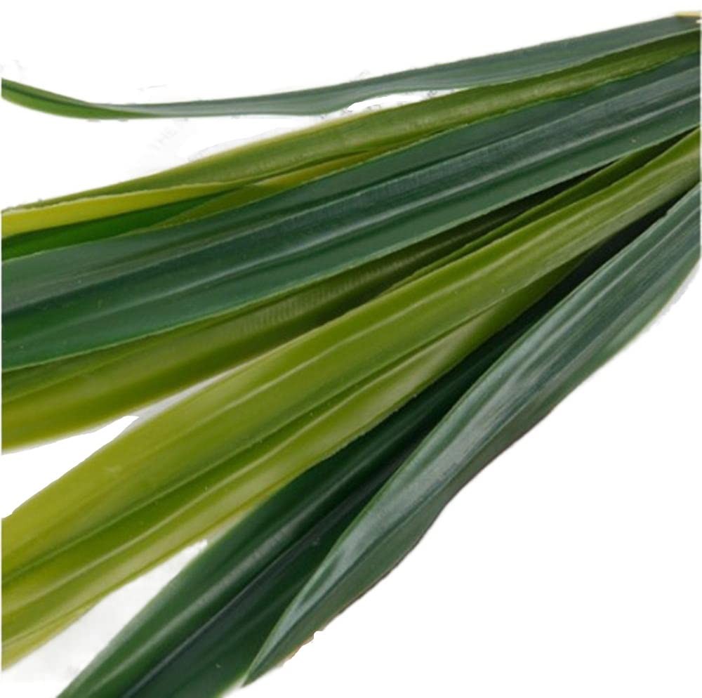 4 PCS Green 12.2 Inch Artificial Orchid Leaf Plastic Phormium Bush Plant