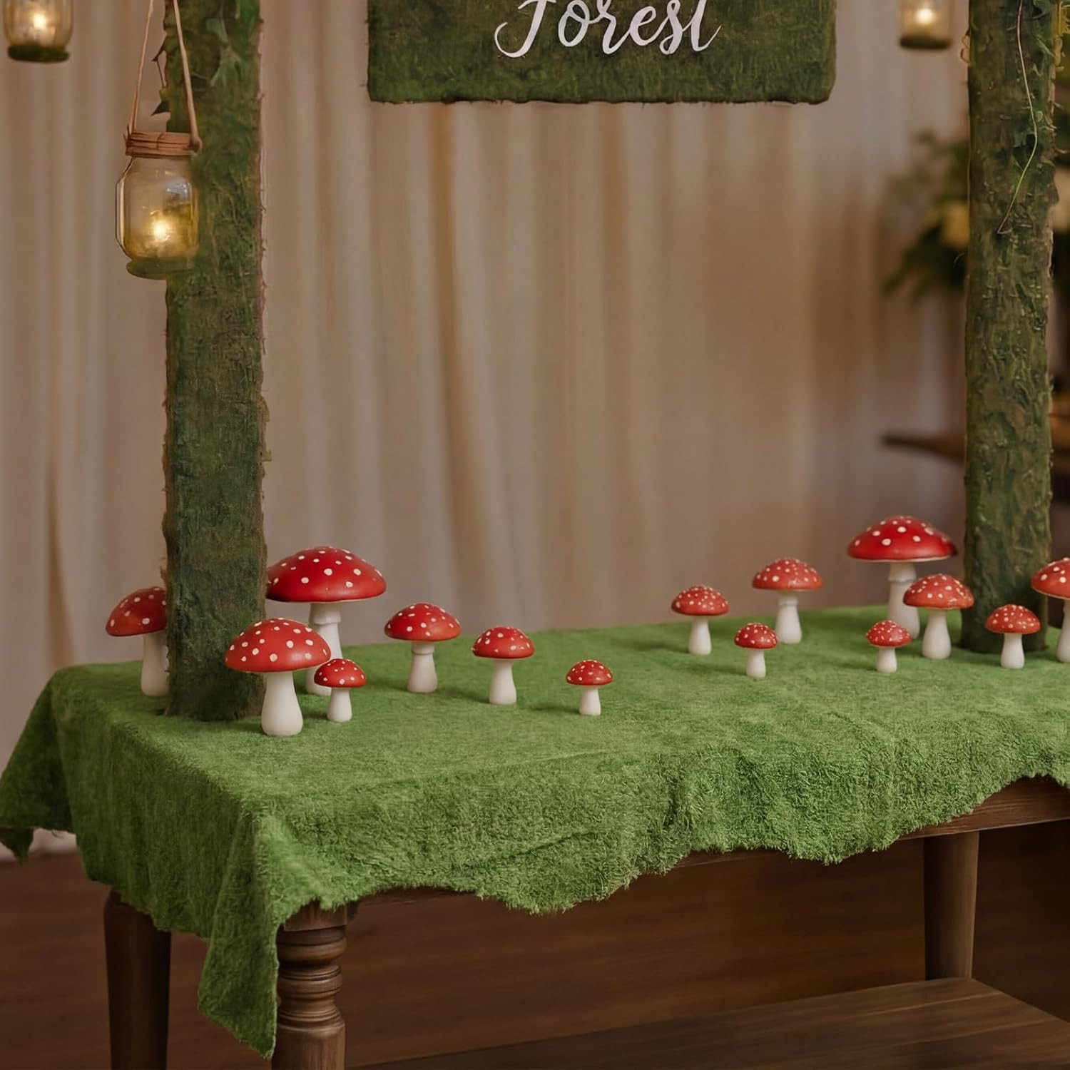 Enchanted Forest Decorations 61×36 Inches Irregularly Artificial Dried Moss Tabl