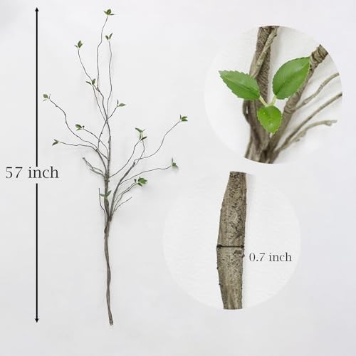 CEGIKMOQ 2 pcs 57 inch Bendable Artificial Branches with Green Leaves Vines F…