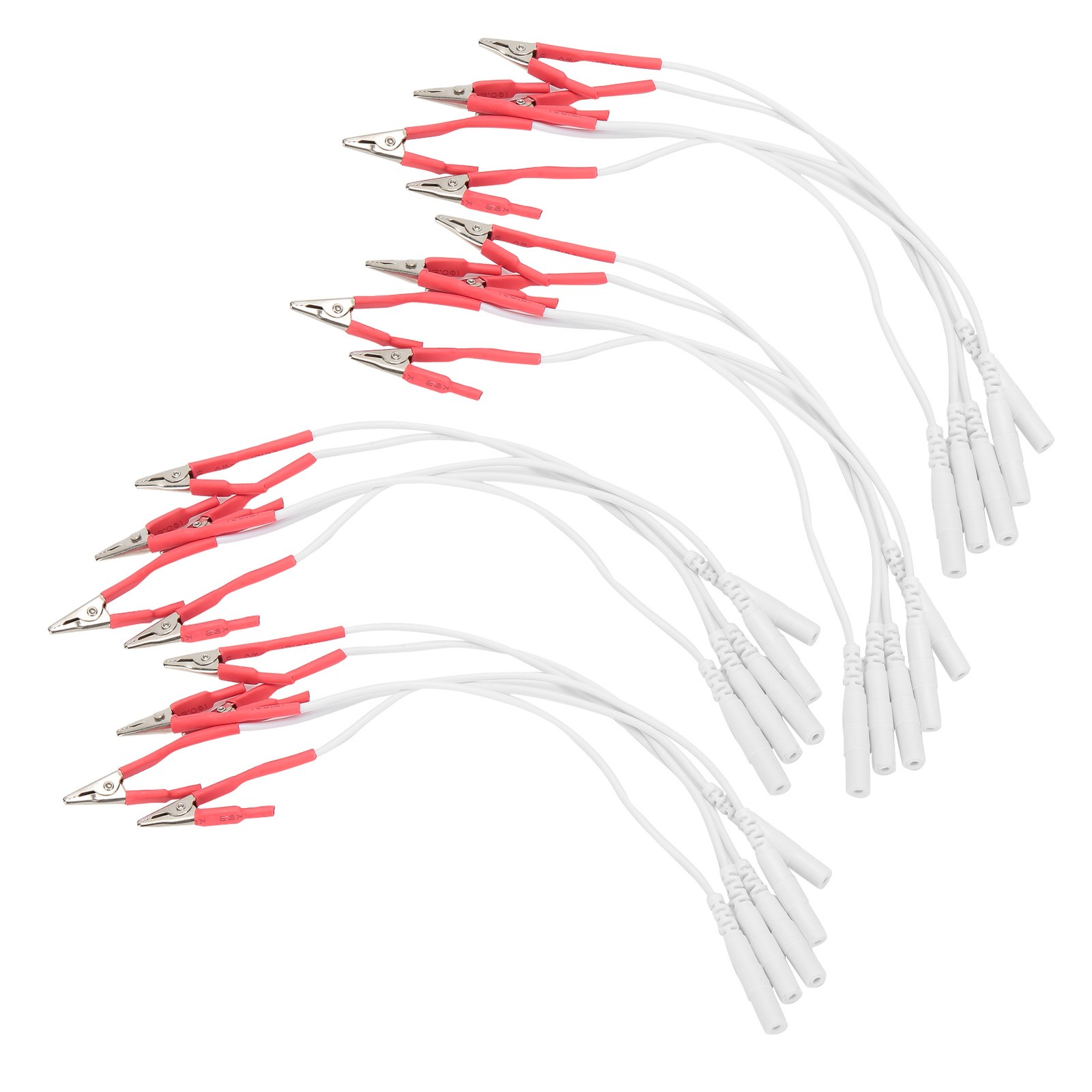 20pcs Clip Electrode Wires Durable For TENS Unit Therapy