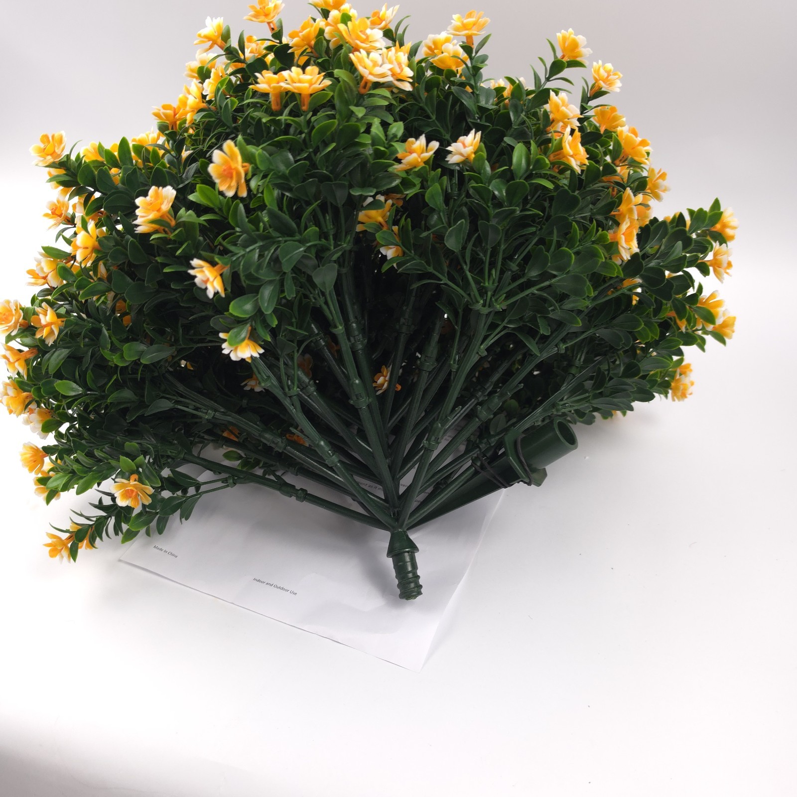 Wicker Park 20″ Oversized Faux Wildflower Urn Filler Orange