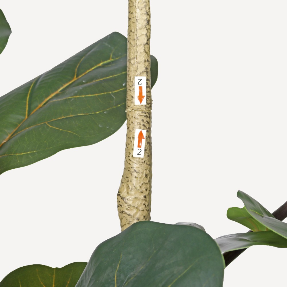 7′ Artificial Fiddle Leaf Fig Tree in Black Plastic Pot