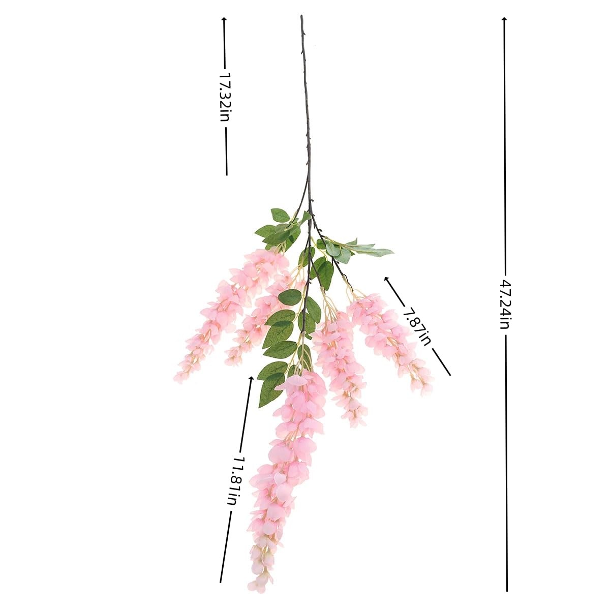 4pcs Large Size 47.2-inch Artificial Fake Wisteria Hanging Flower Garland Sil…