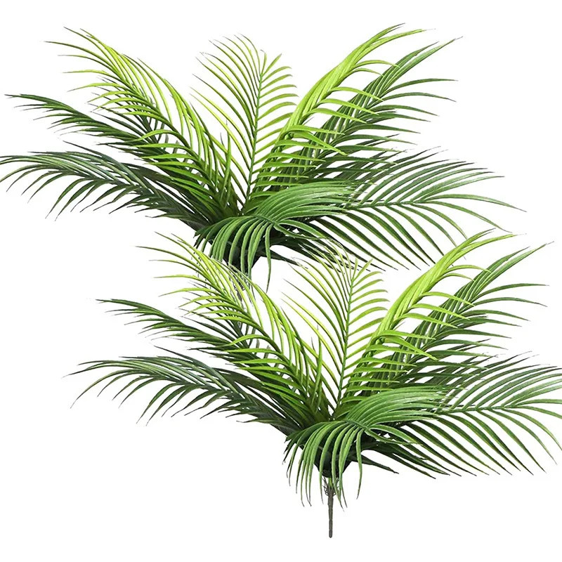 20.47in 9Leaves Artificial Tropical Plants Fake Palm Plant Branch Green Leaves f