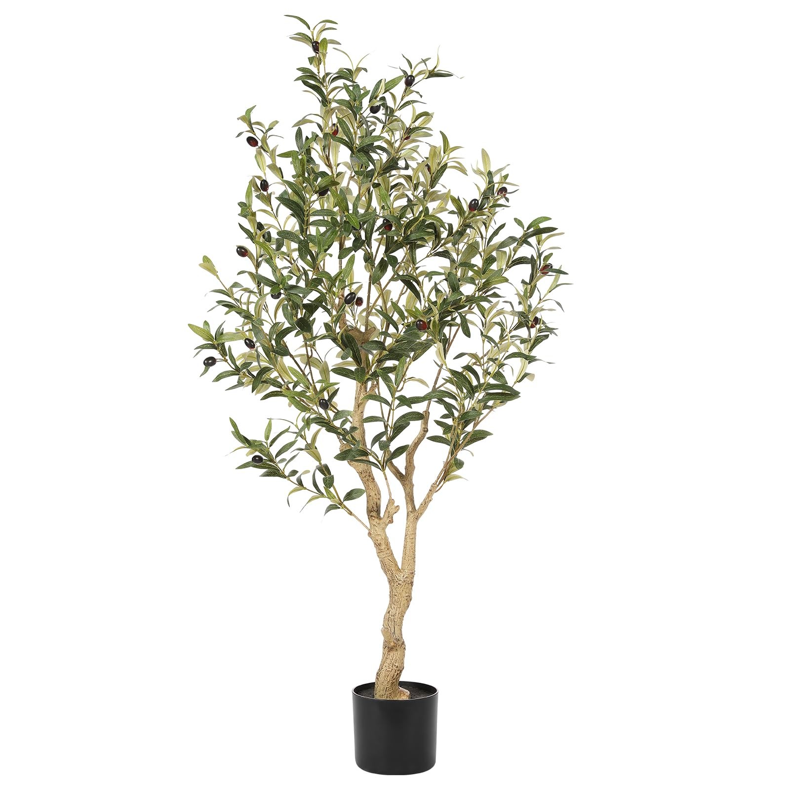 Faux Olive Tree 4ft – Realistic Indoor Olive Tree Plants – Fake Olive Tree wi…