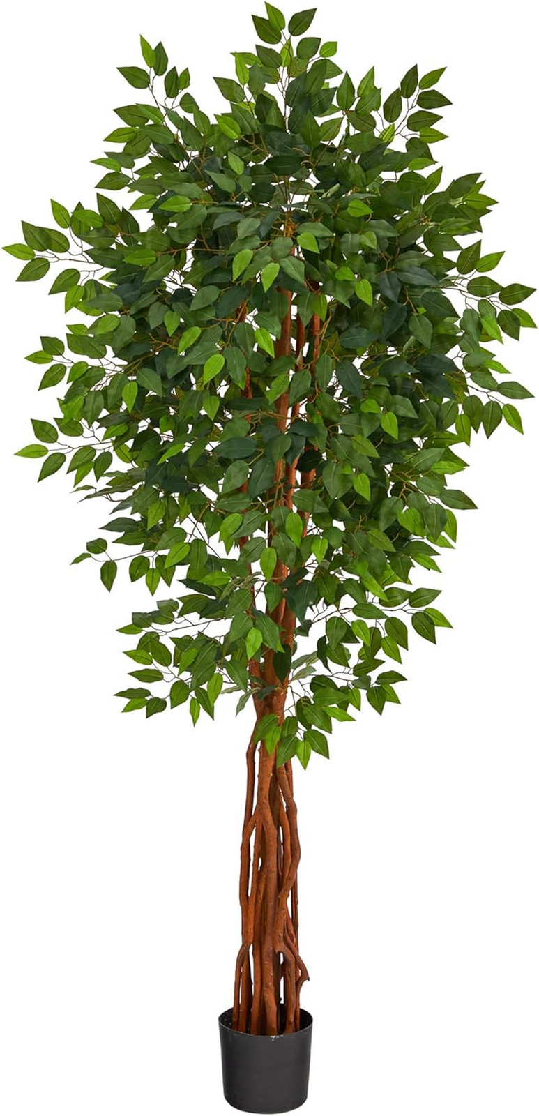 6.5Ft Super Deluxe Ficus Artificial Tree with Natural Trunk – Lifelike Decor