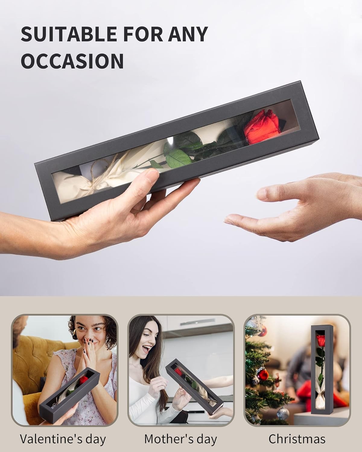Flowers for Delivery Prime, Preserved Roses Flower Gifts for Women, Real Roses S