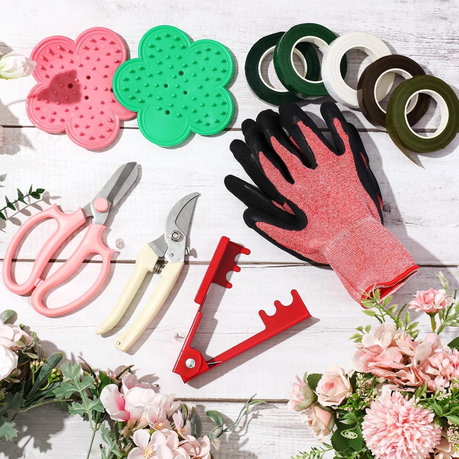 Gifts for Mom Women,121 Pcs Floral Arrangement Tool Kit, Rose Thorn Remover P…