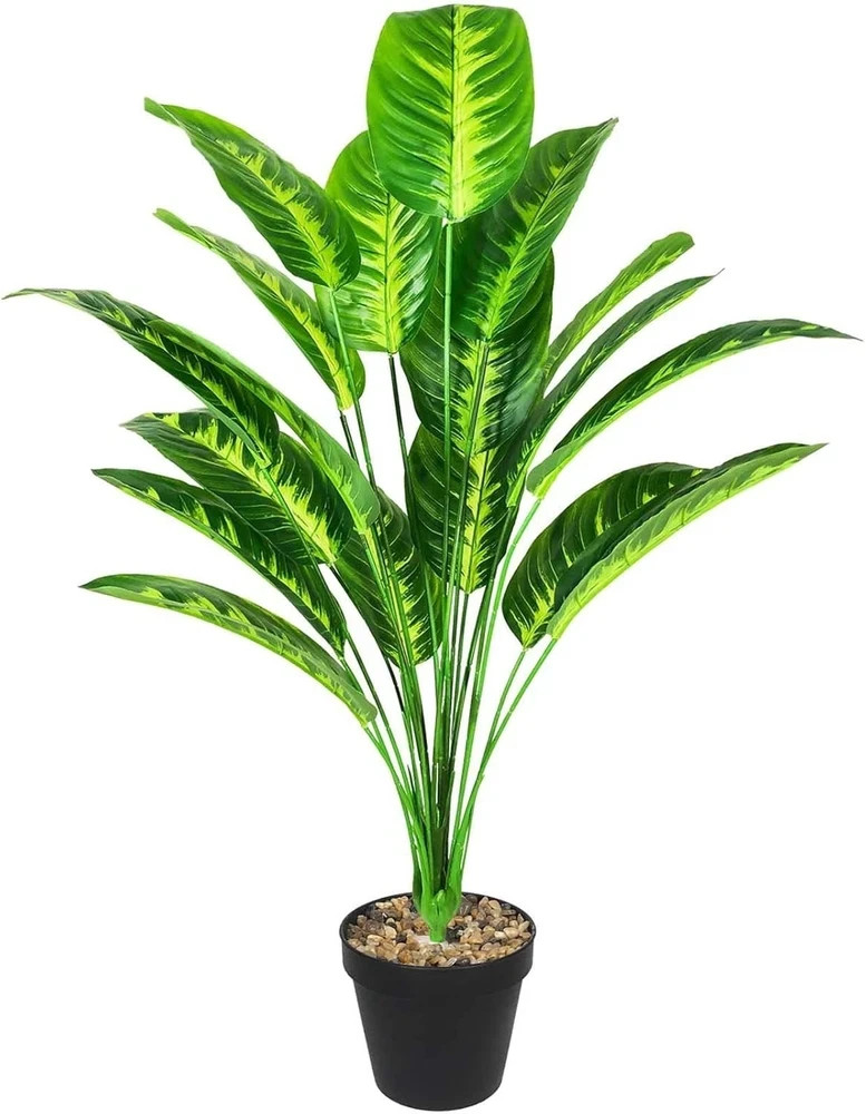 Rozwkeo Artificial Plants in Pots Large Fake Tree Floor Faux Tropical Plants …