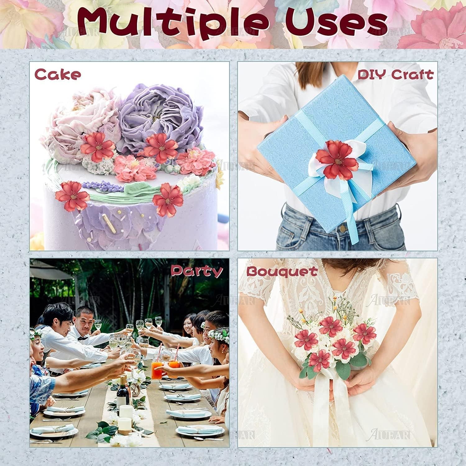 Elegant 50 Pack Silk Cherry Blossom Flower Heads – Perfect for DIY Decorations