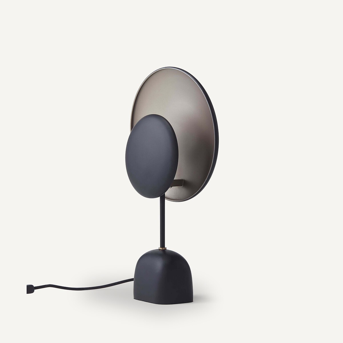 Naton Black and Mocha Metal Table Lamp