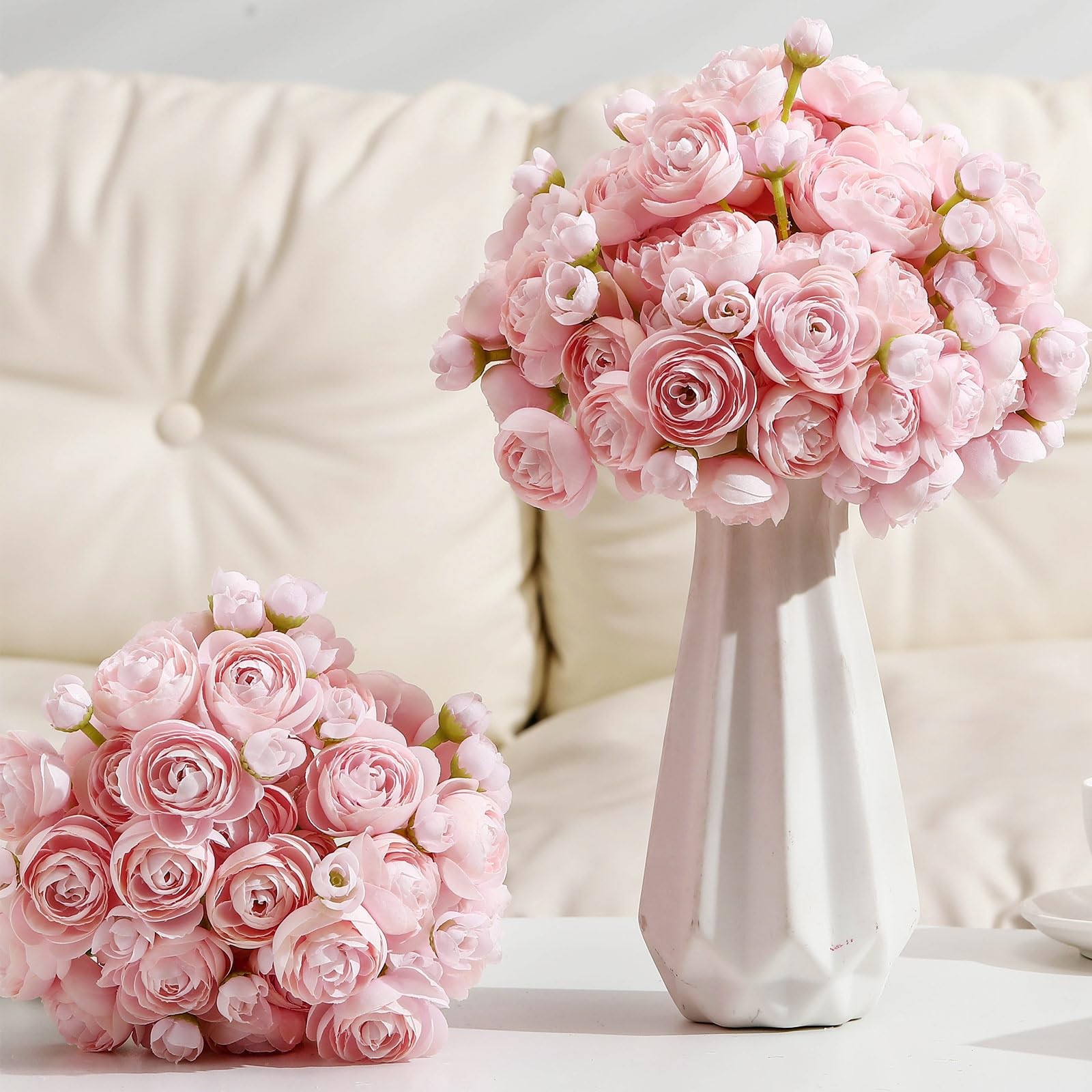 48 Pcs Ranunculus Artificial Flower,Real to Lifelike Peonies Artificial Flowe…